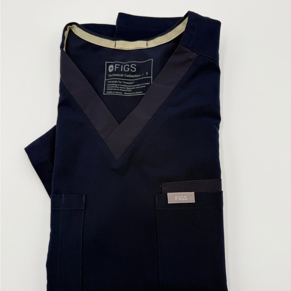 Figs Technical Collection Scrub Top Blue